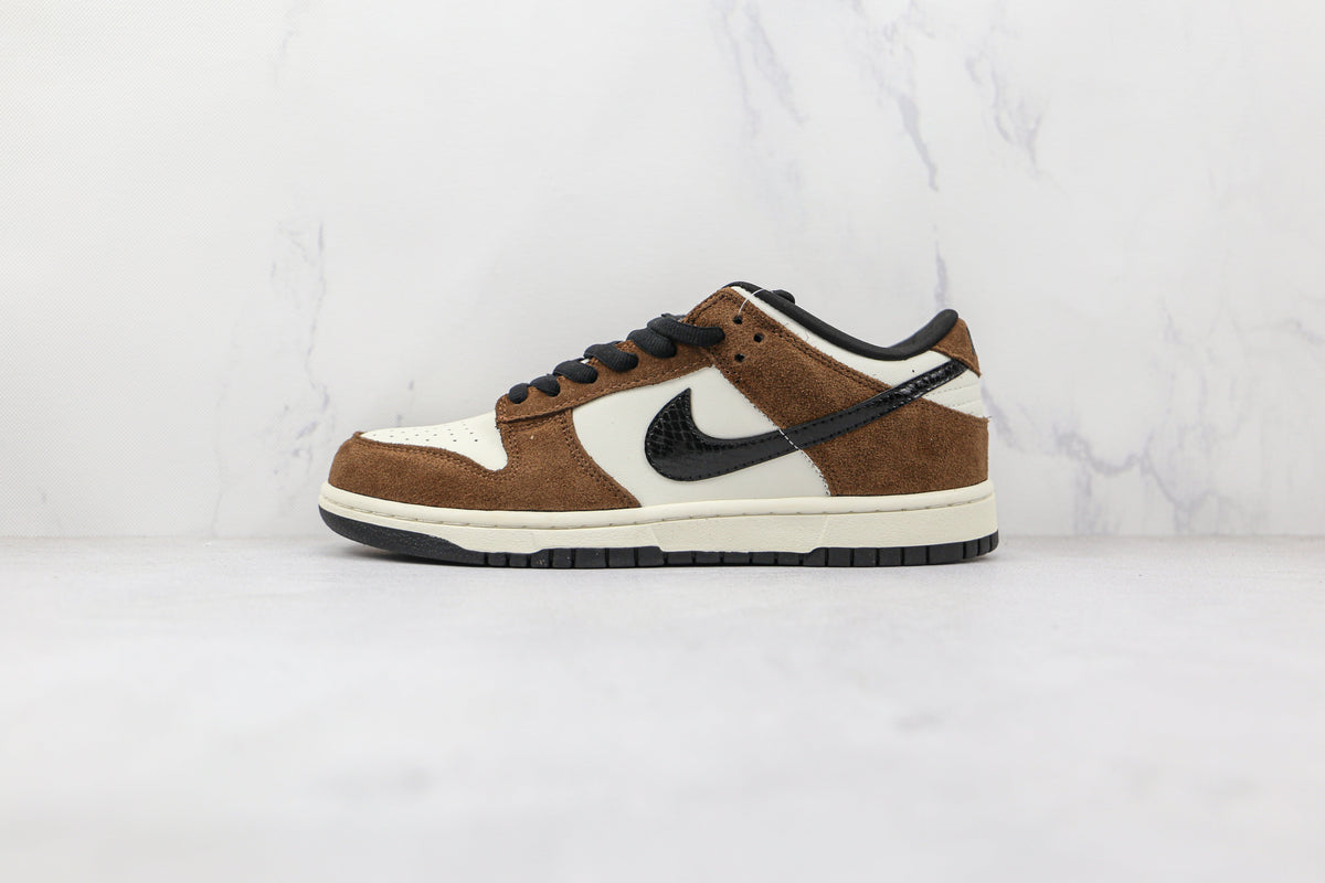 Nike SB Dunk Low White Black Trail End Brown